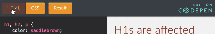 Toggling tabs on CodePen embeds